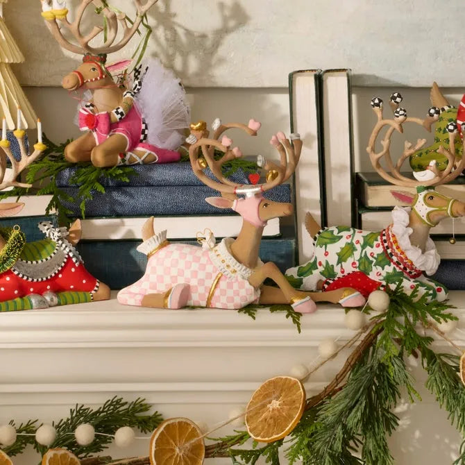 Patience Brewster Dash Away Sitting Cupid Reindeer Figure