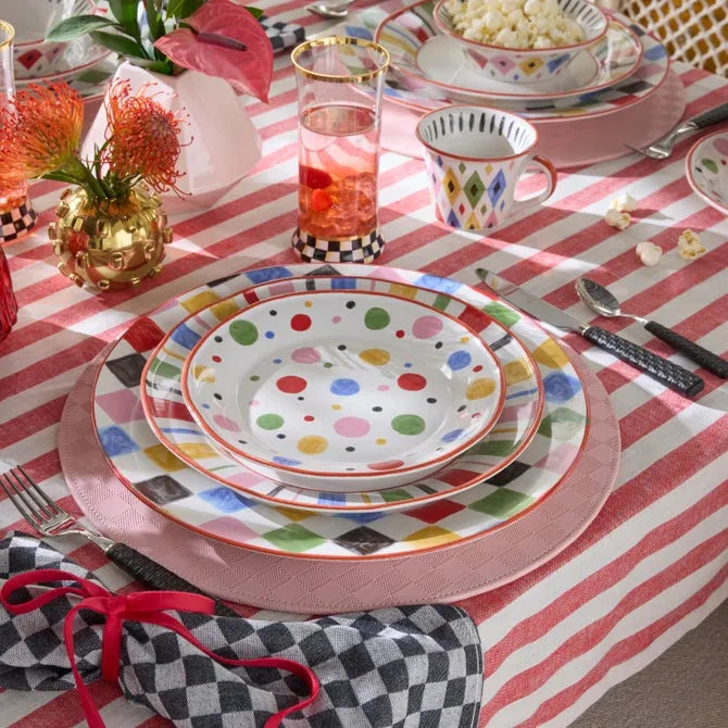 Multi Check Round Platter