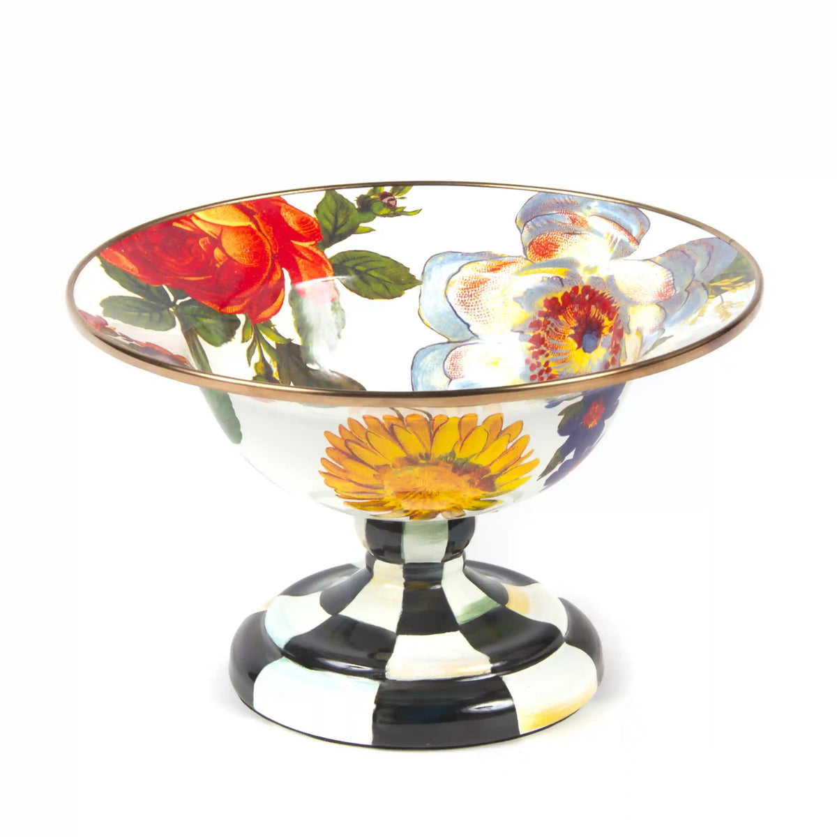 Wild Rose White Large Compote