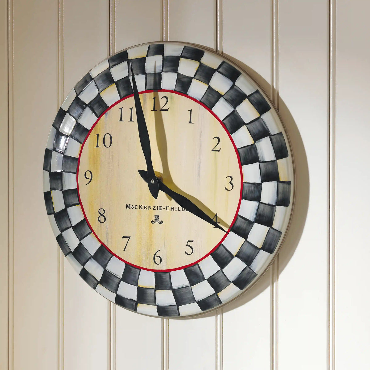 Sterling Check Wall Clock