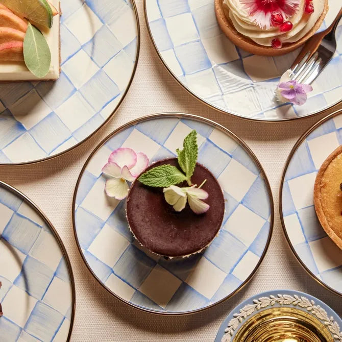 Sky Check Salad/Dessert Plate