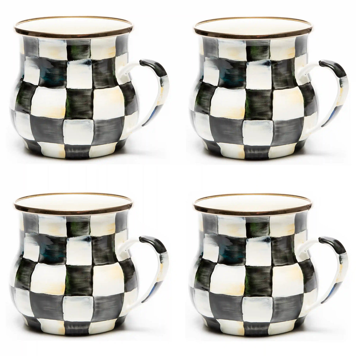 Violet Check Mug