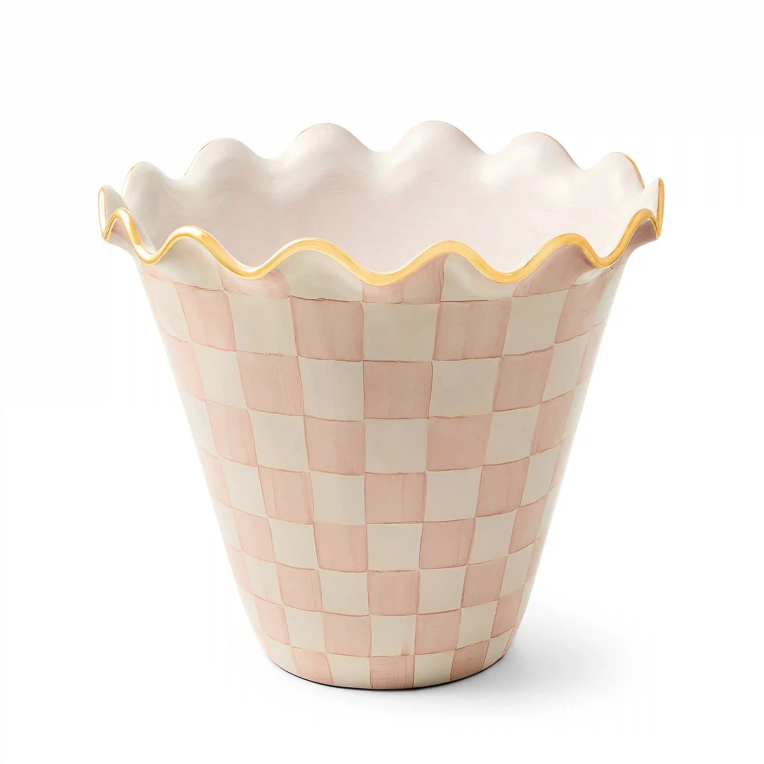 Violet Check Ceramic Jumbo Garden Pot