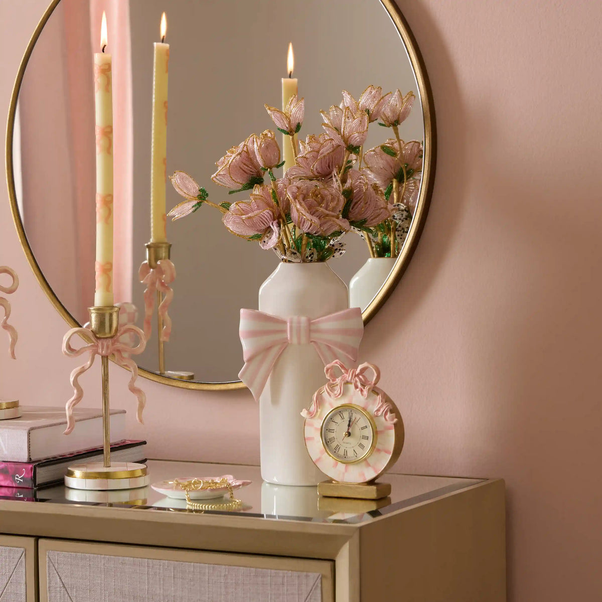 Rosy Bow Vase
