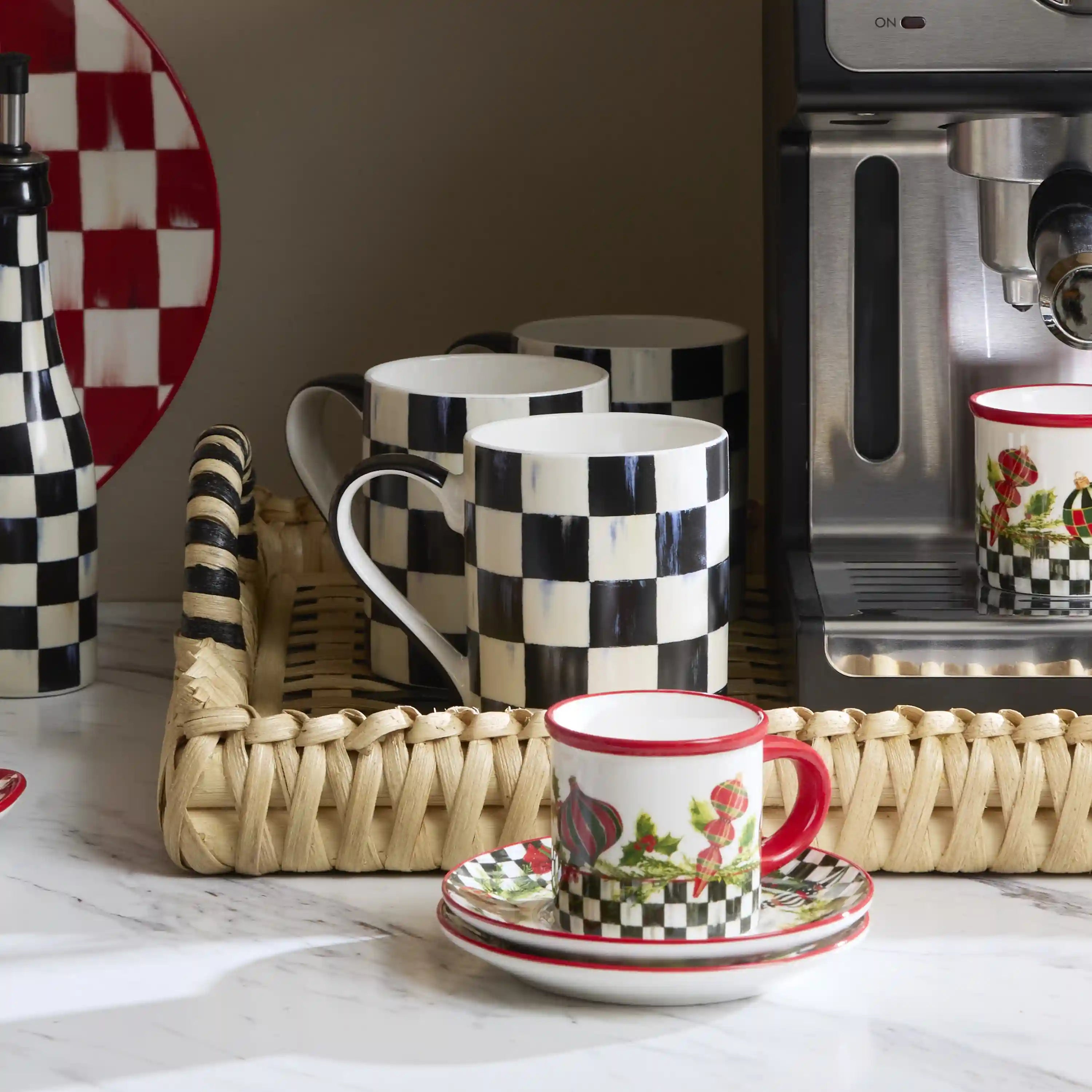 Sterling Check Porcelain Mug
