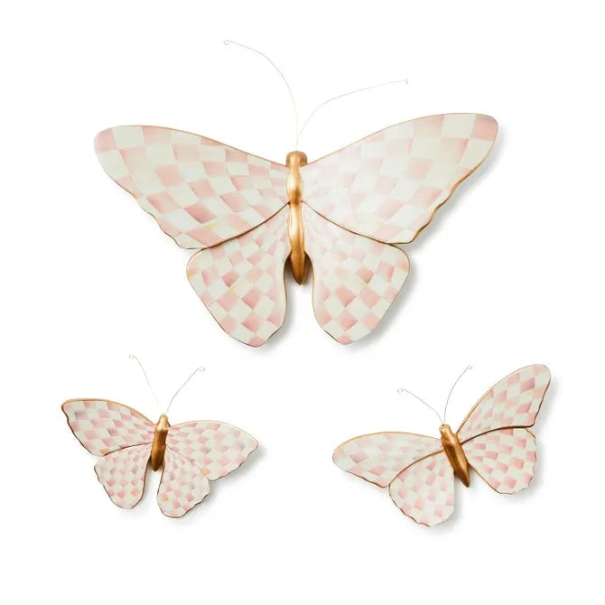 Rosy Check Butterfly Wall Decor
