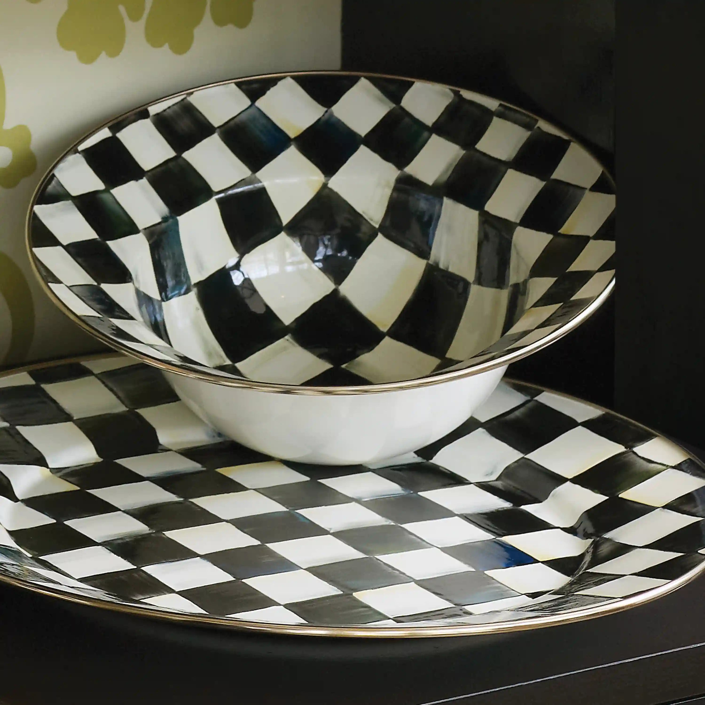 Sterling Check Serving Bowl
