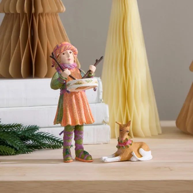 Patience Brewster Nativity Little Drummer Boy & Dog Figures
