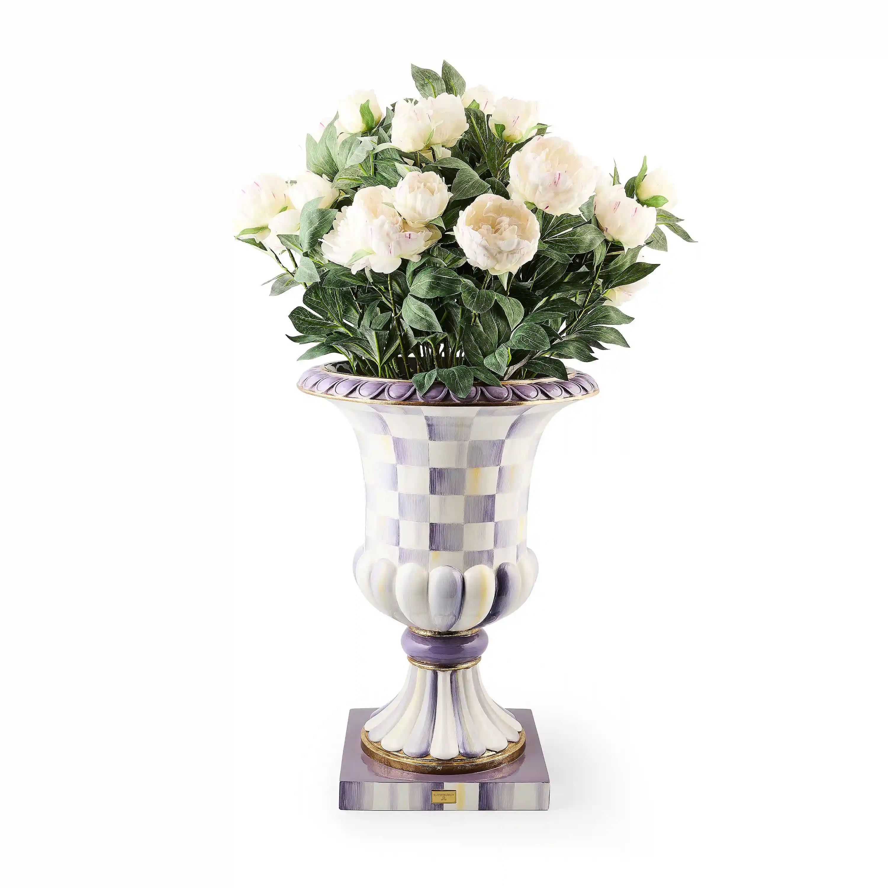 Royal Check Pedestal Urn