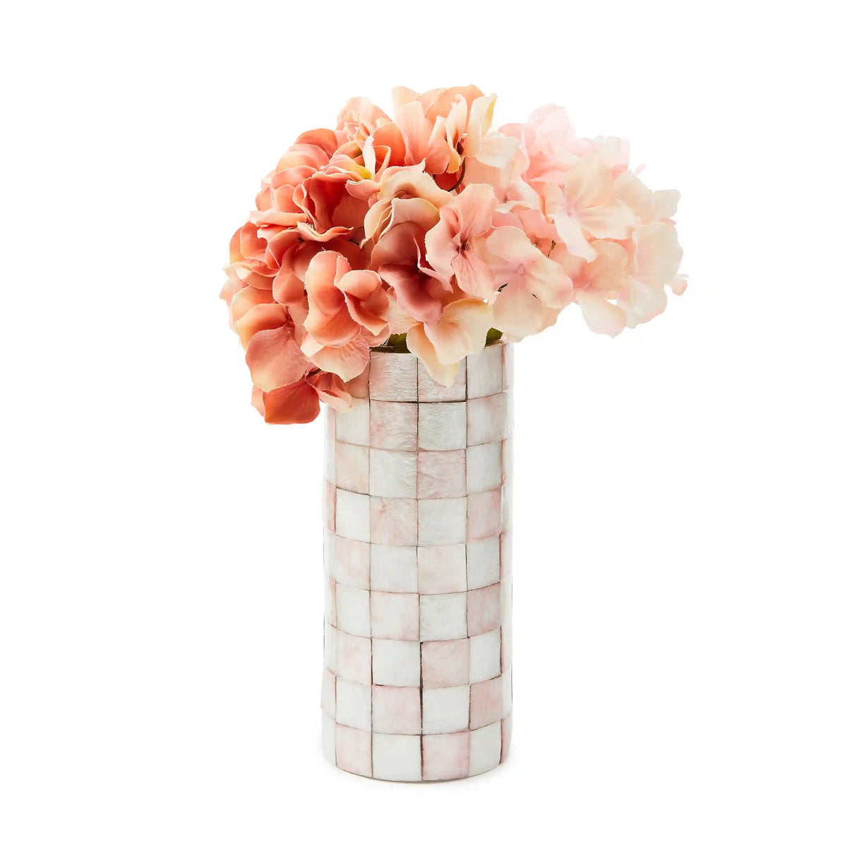 Rosy Check Capiz Small Vase