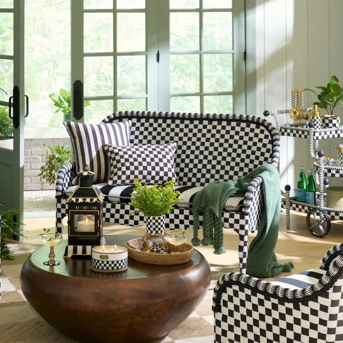 Gambit Check Outdoor Loveseat