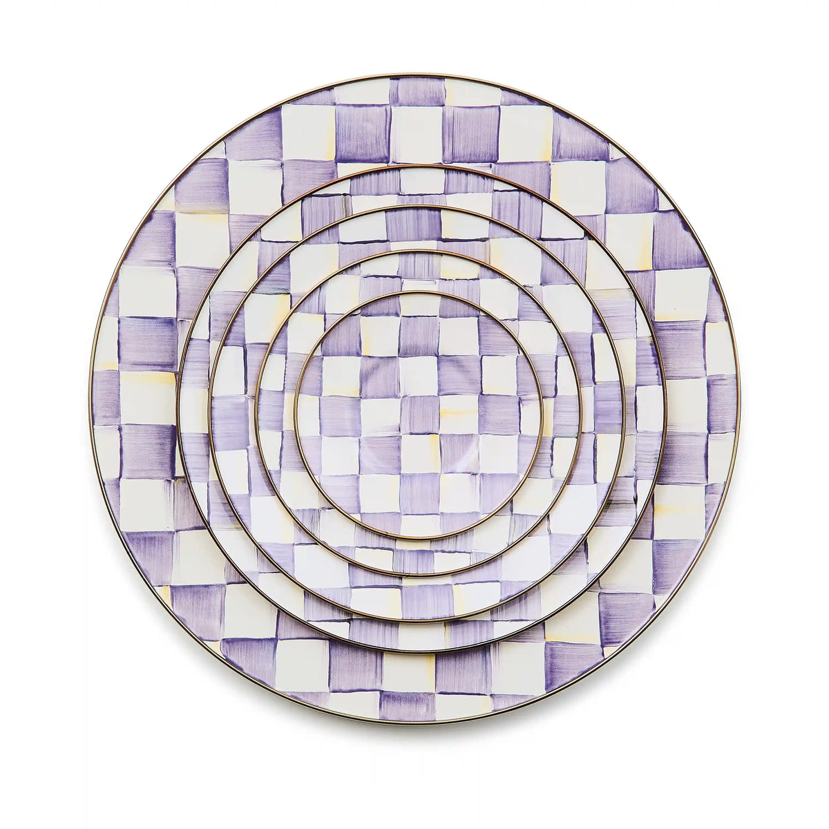 Emerald Check Serving Platter