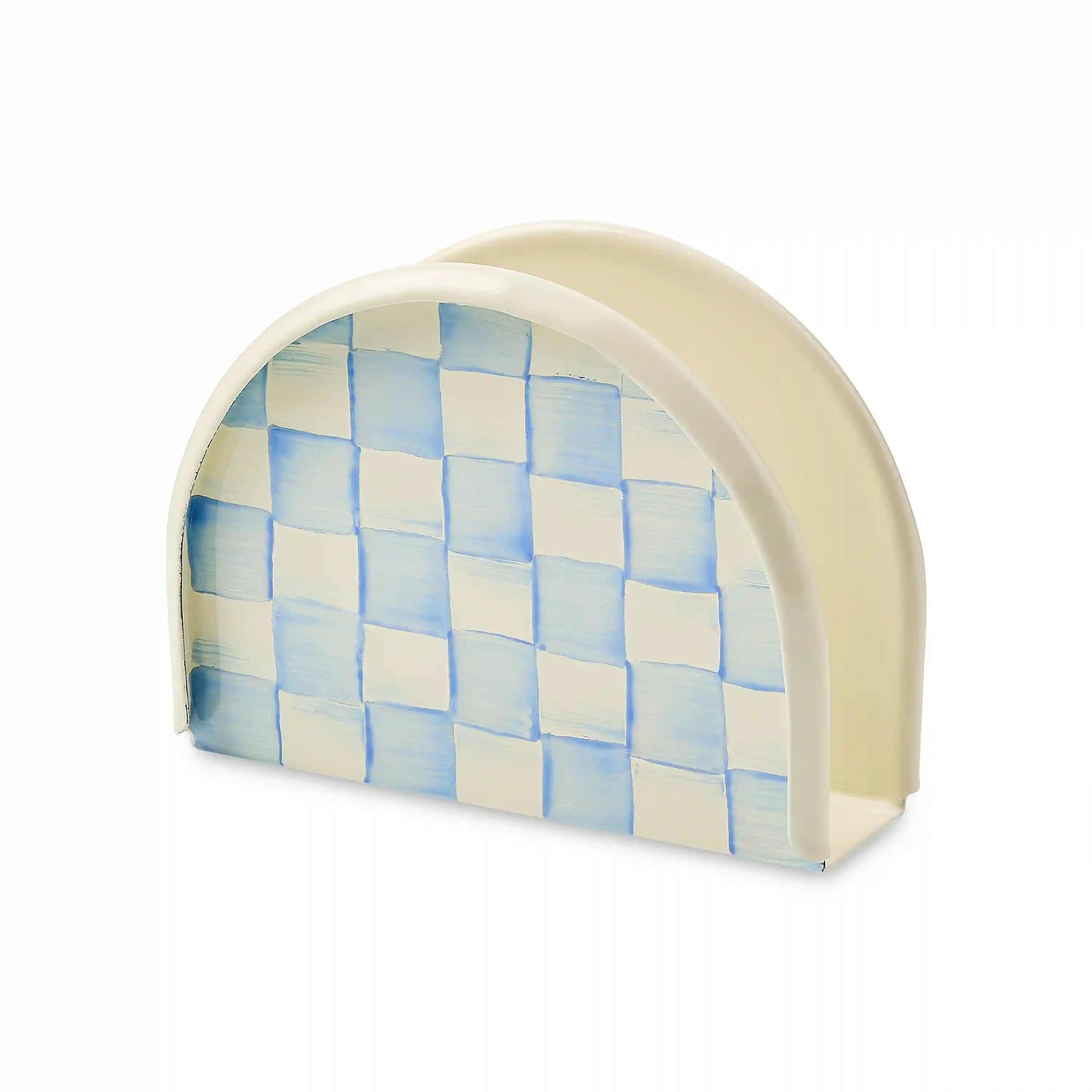 Violet Check Napkin Holder
