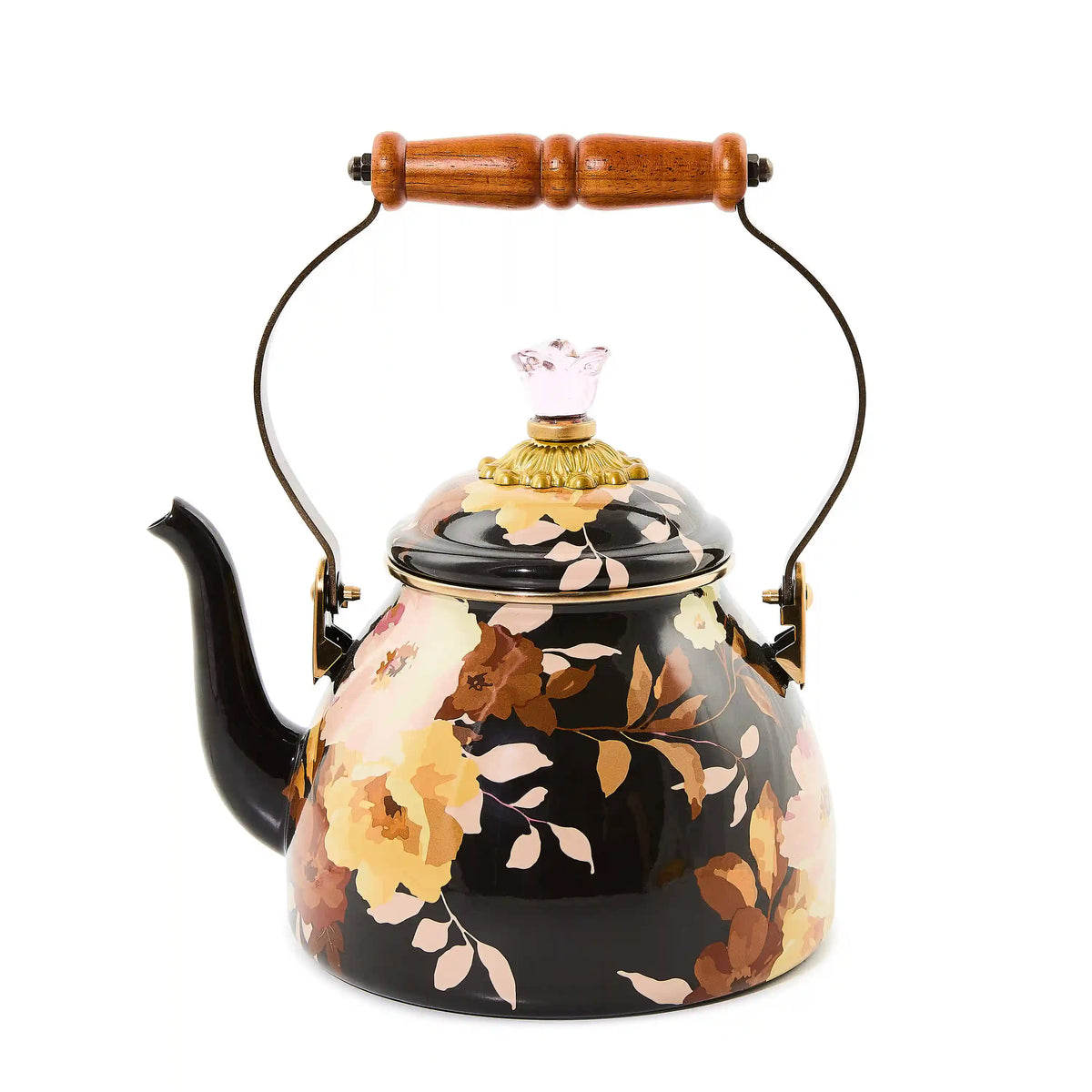 Wild Rose Mauve 3 Quart Tea Kettle