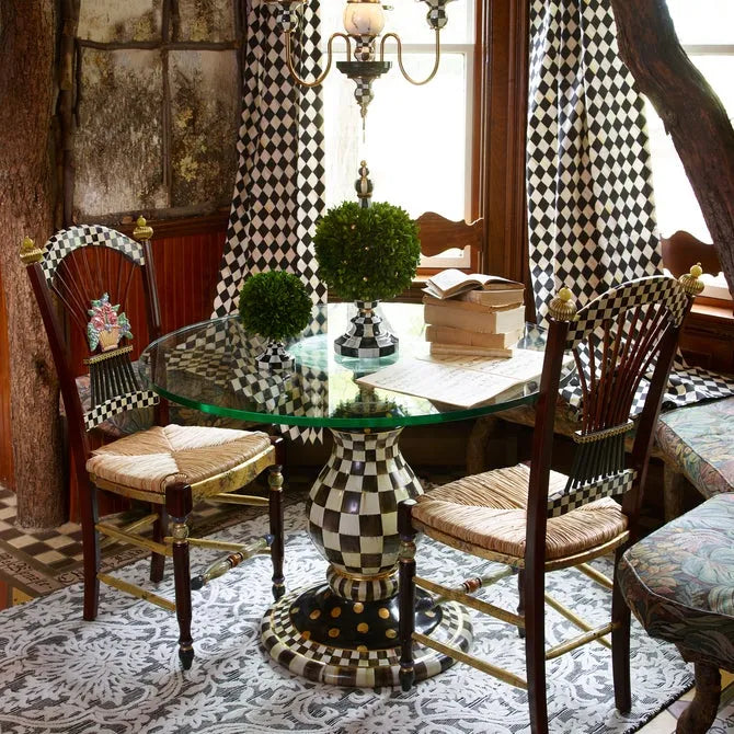 Dark Flower Basket Side Chair