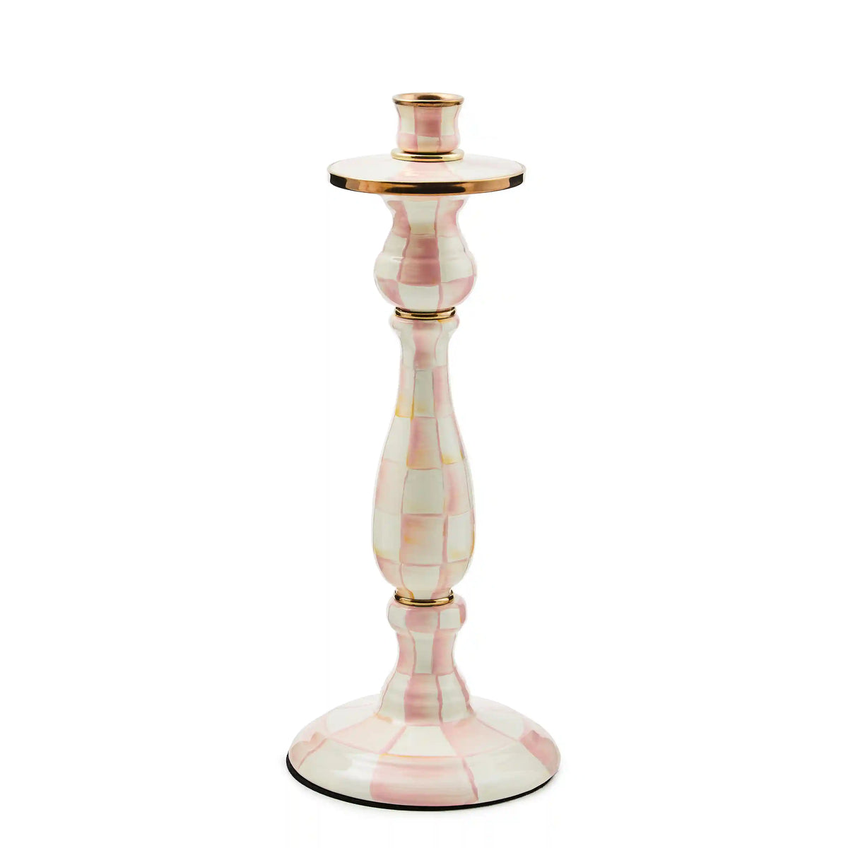 Mocha Check Medium Candlestick