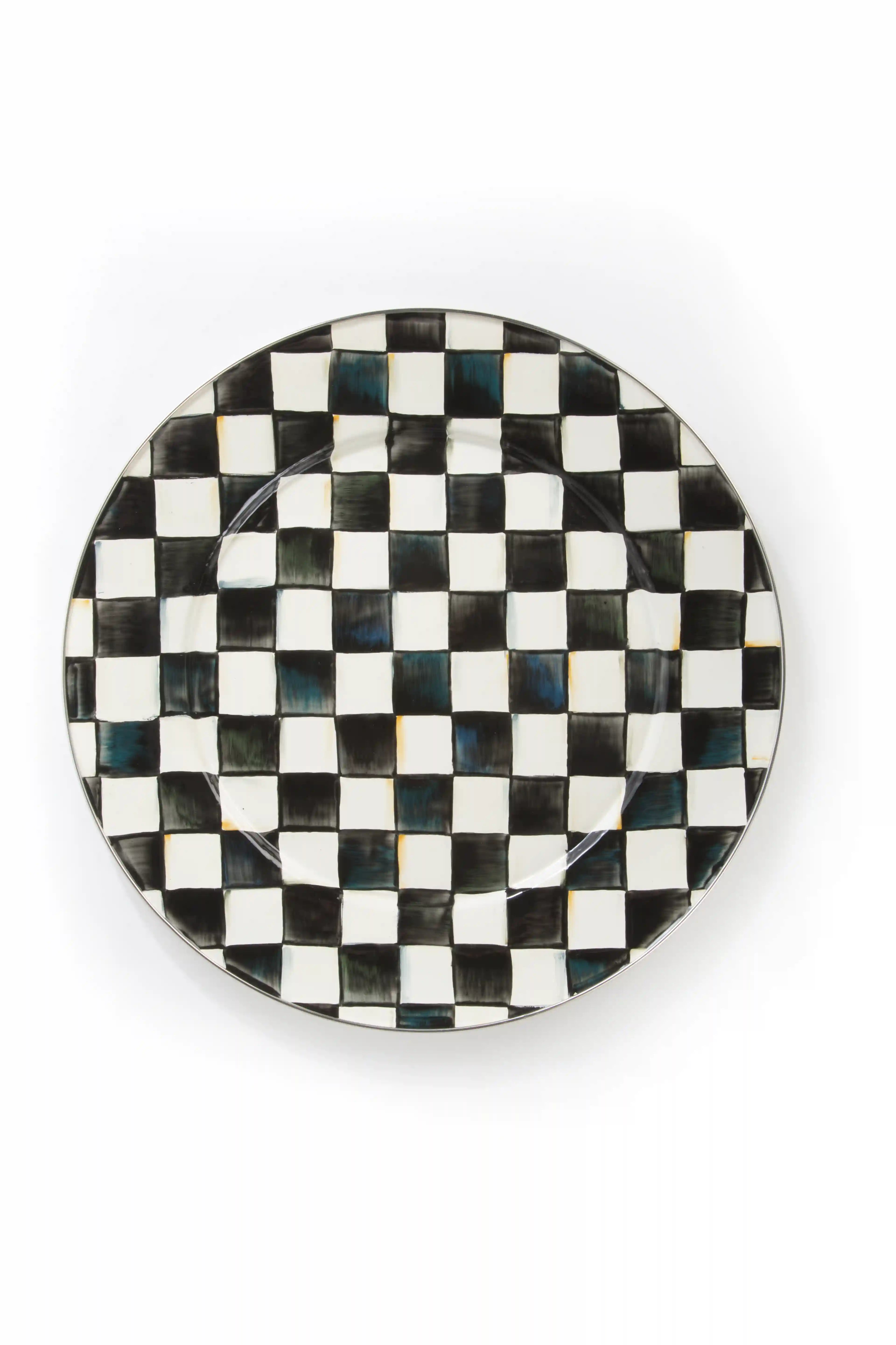 Mocha Check Serving Platter