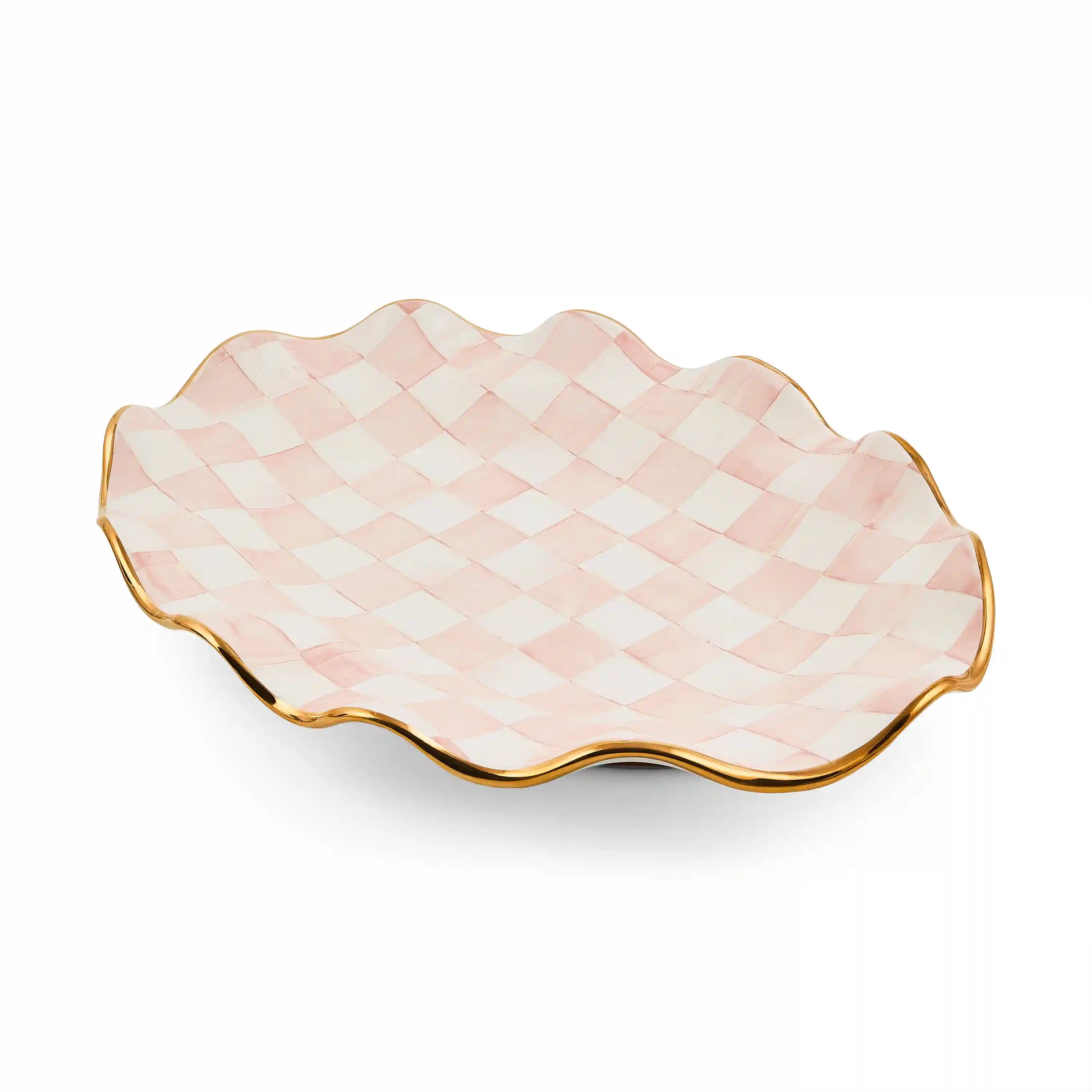 Rosy Check Ceramic Large Serving Platter