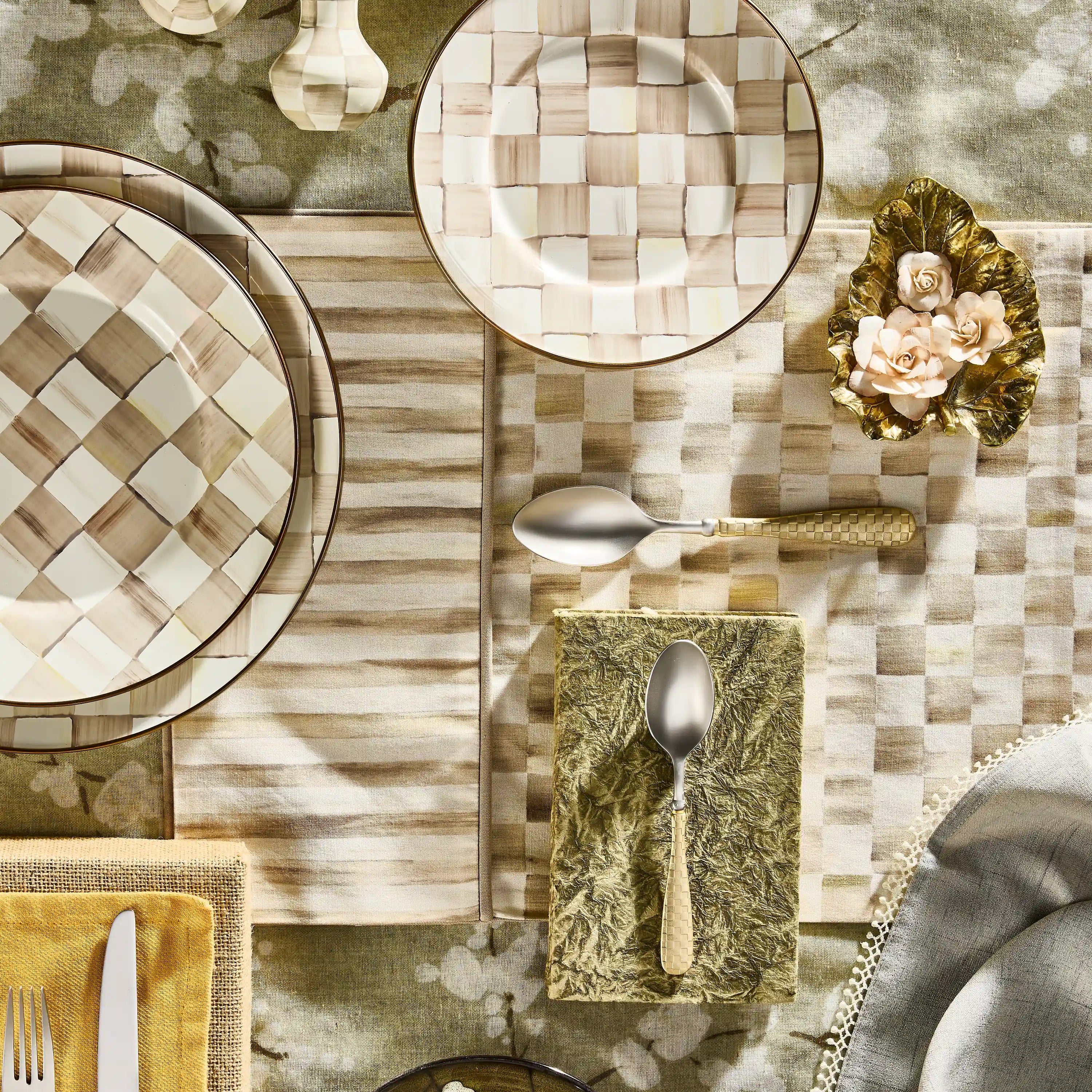 Violet Check Table Runner