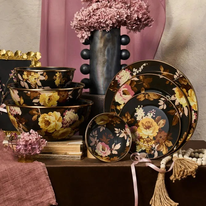 Wild Rose Brown Dinner Plate