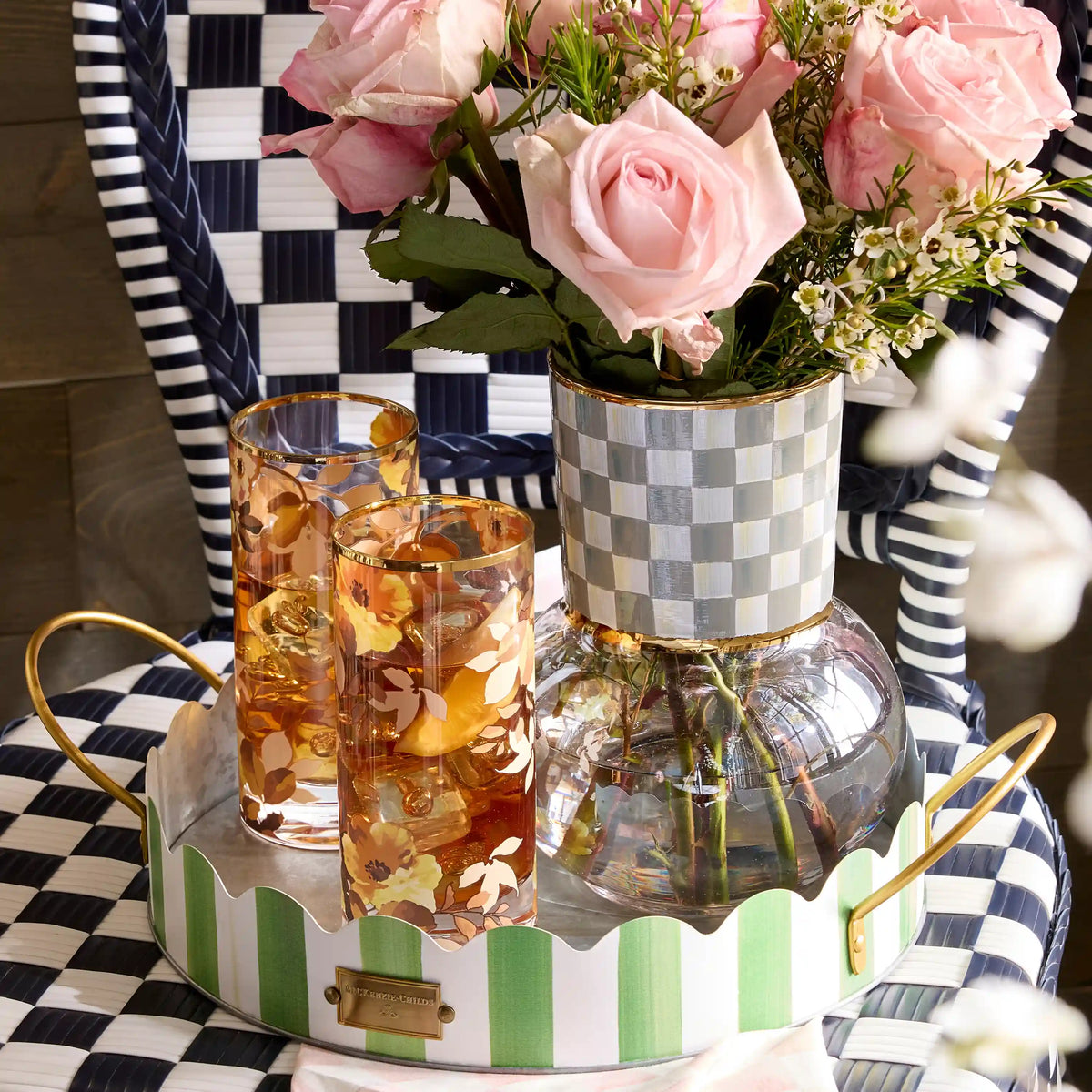 Spectator Galvanized Serving Trays, Set of 2