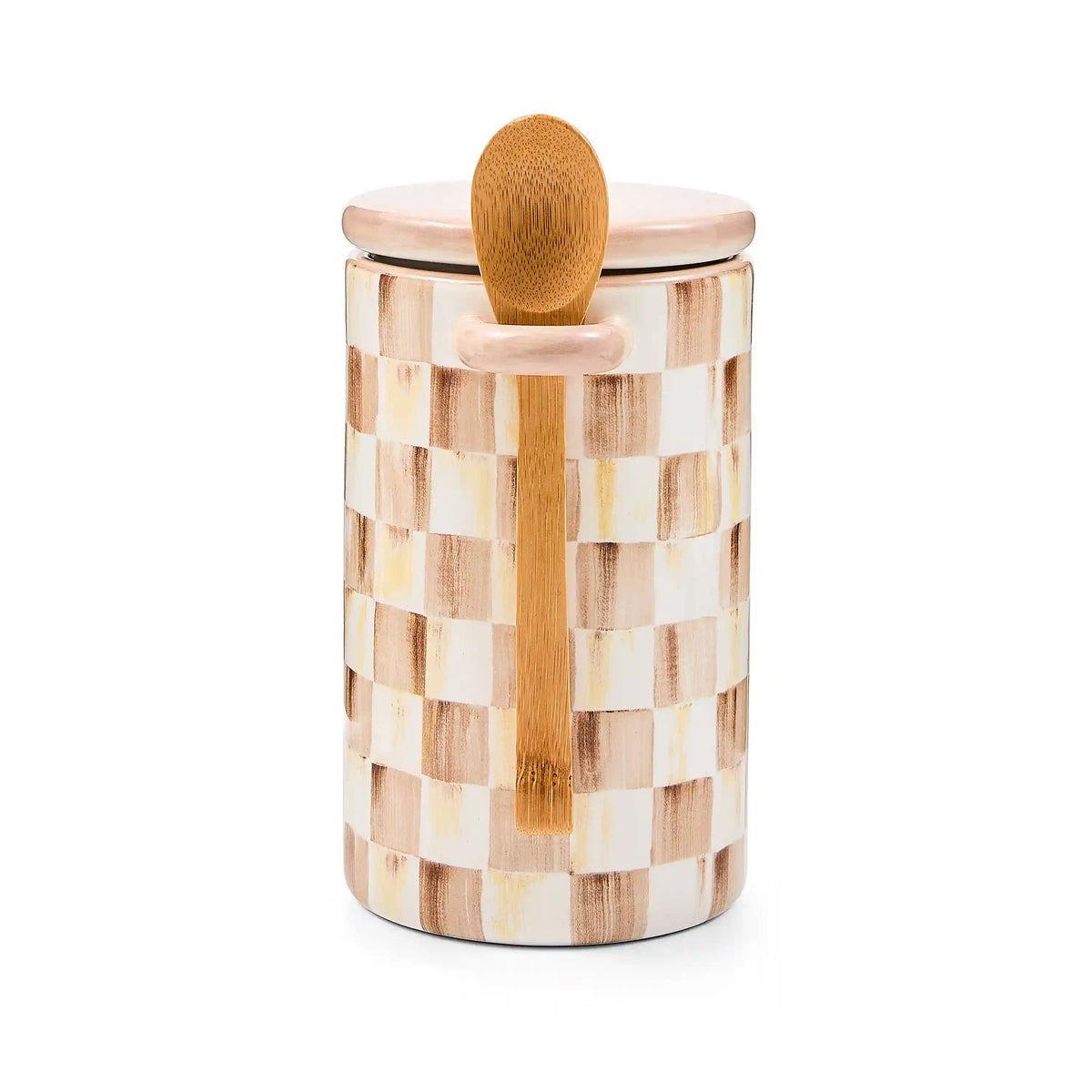 Rosy Check Farmhouse Canisters, Set of 2
