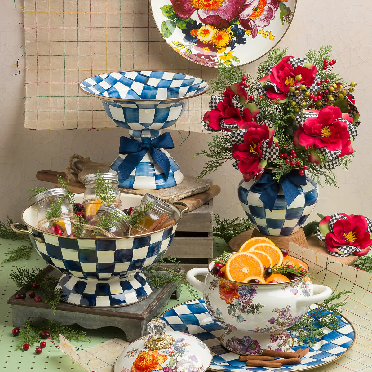 Royal Check Serving Platter