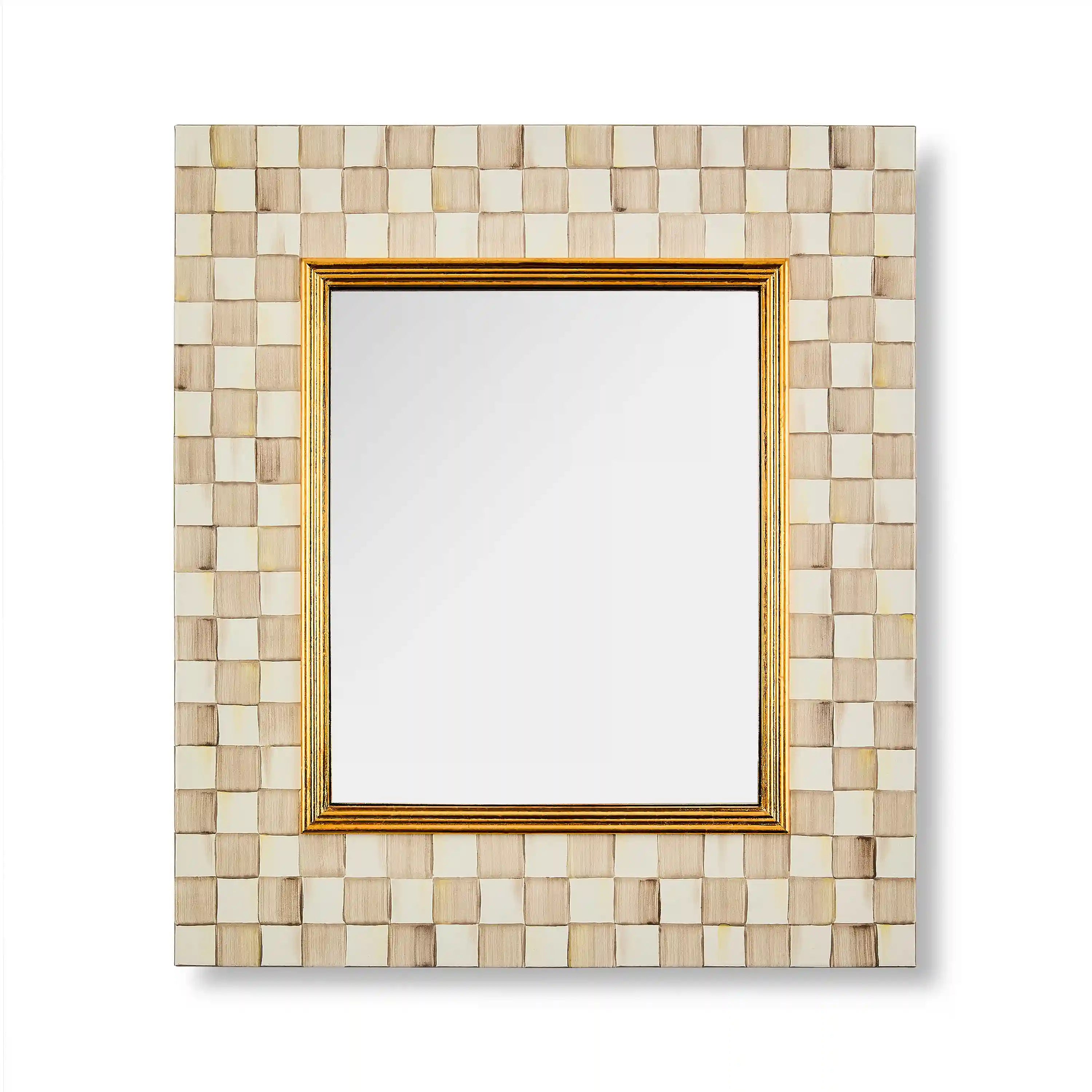 Sterling Check Enamel Wall Mirror