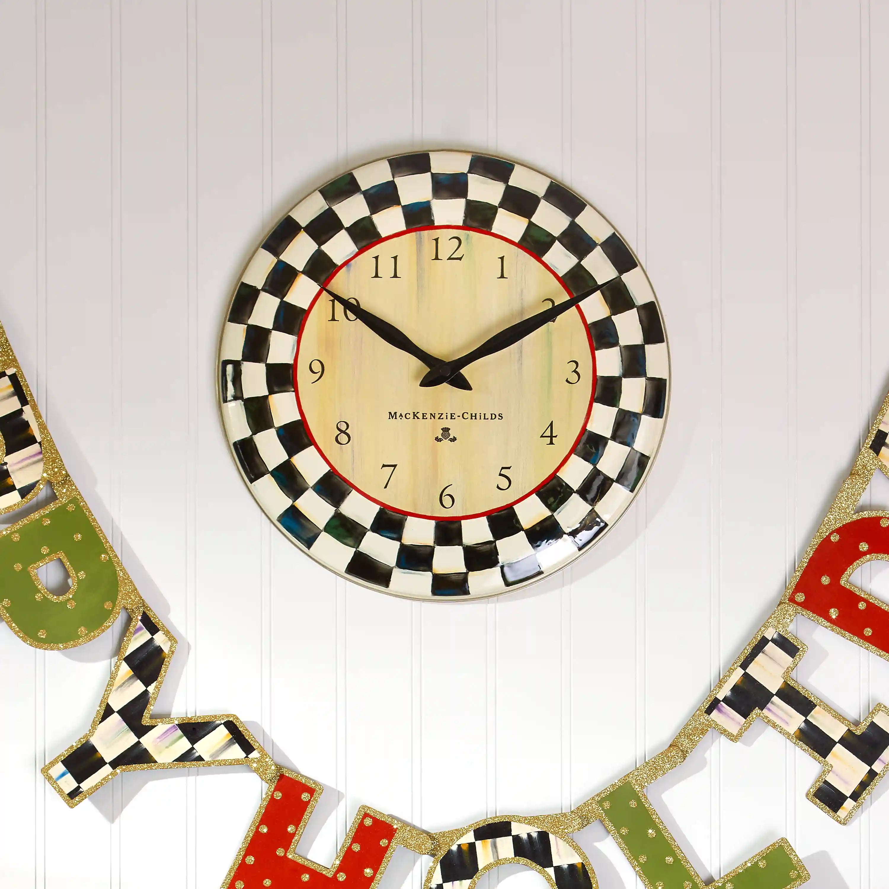 Sterling Check Wall Clock