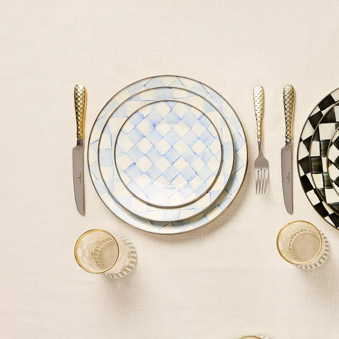 Sky Check Dinner Plate