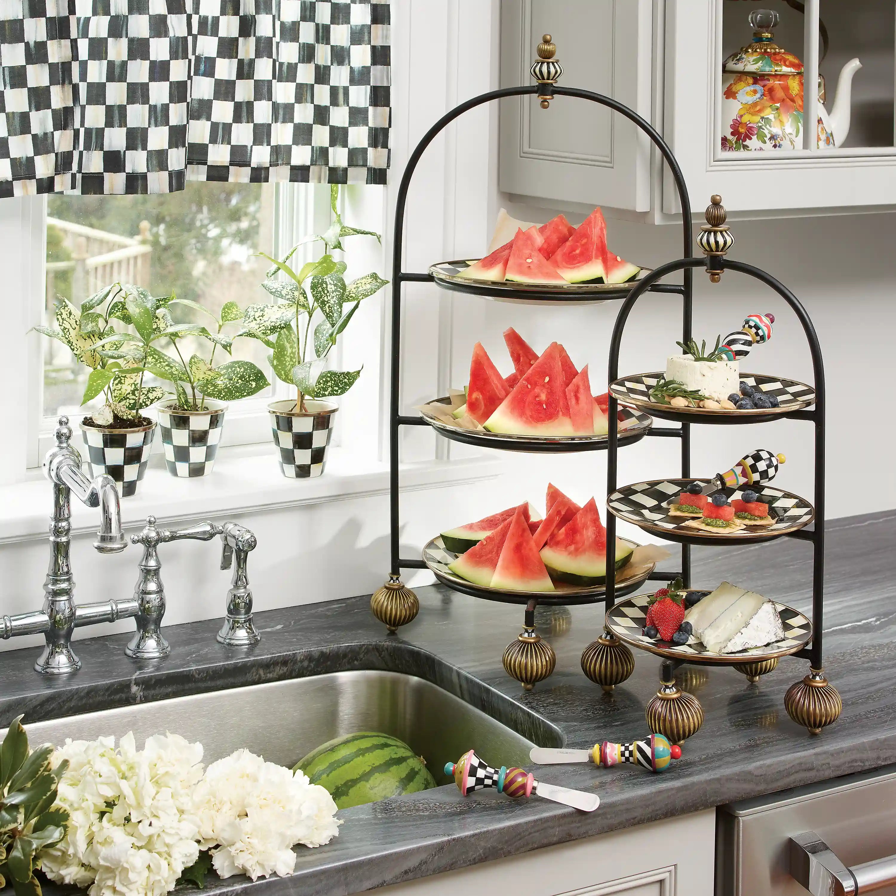 Rosy Check Herb Pots, Set of 3