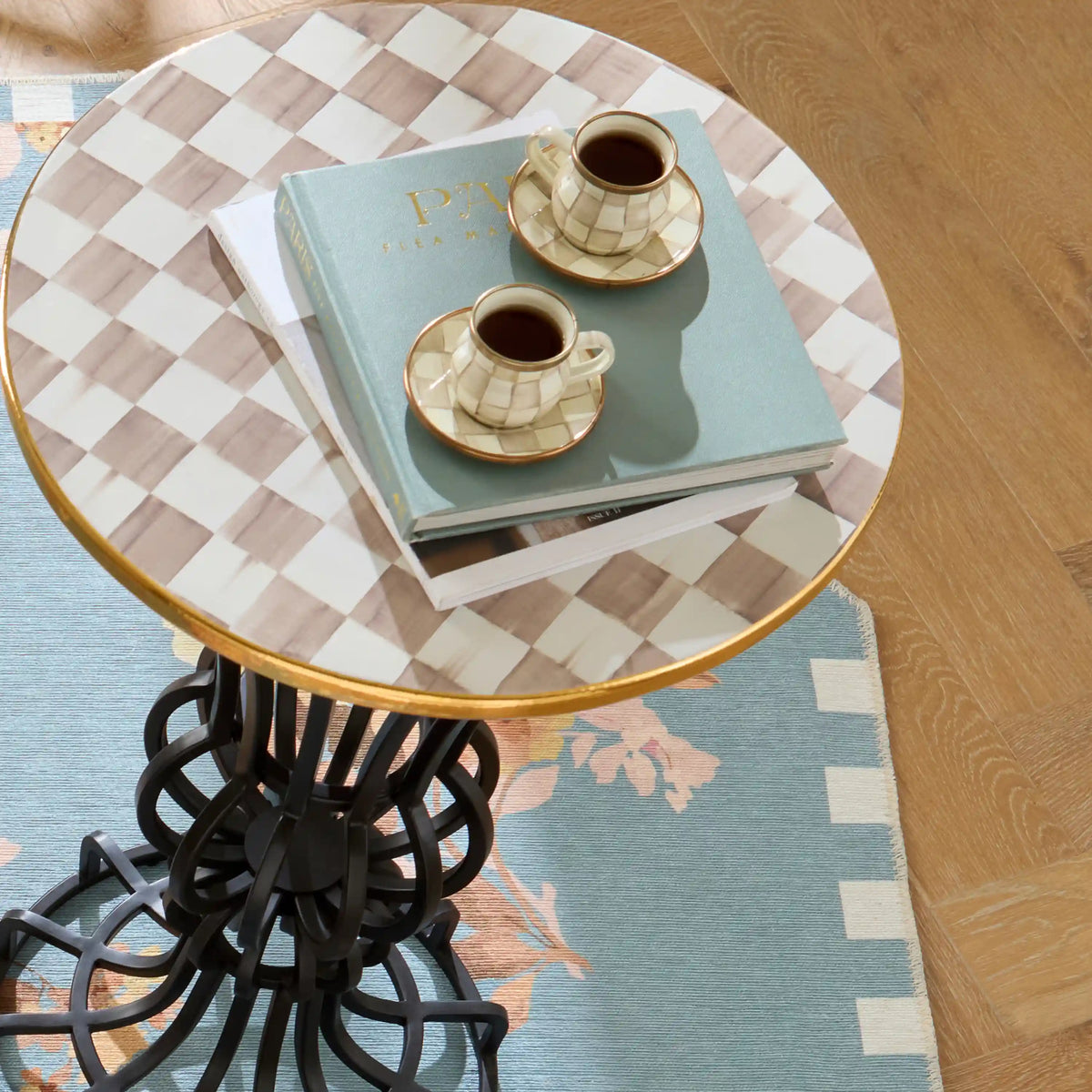 Rosy Check Espresso Cup & Saucer Set