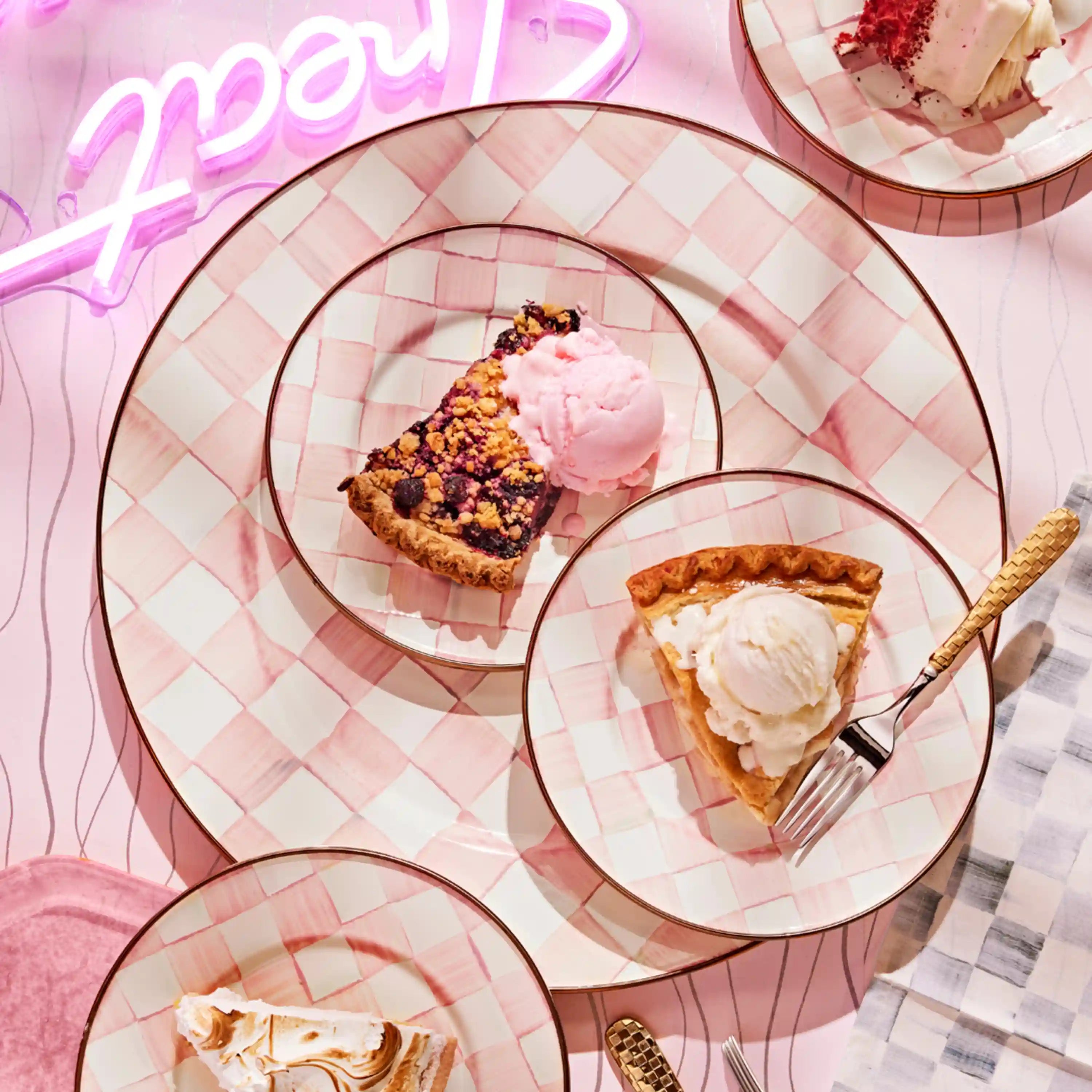 Mocha Check Serving Platter