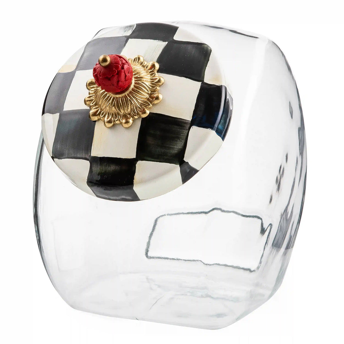 Cookie Jar with Sky Check Lid