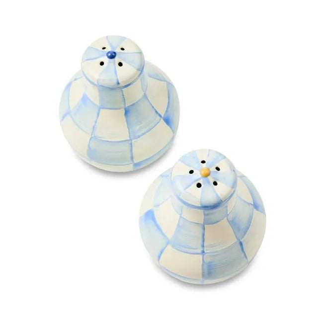 Sky Check Salt & Pepper Shakers