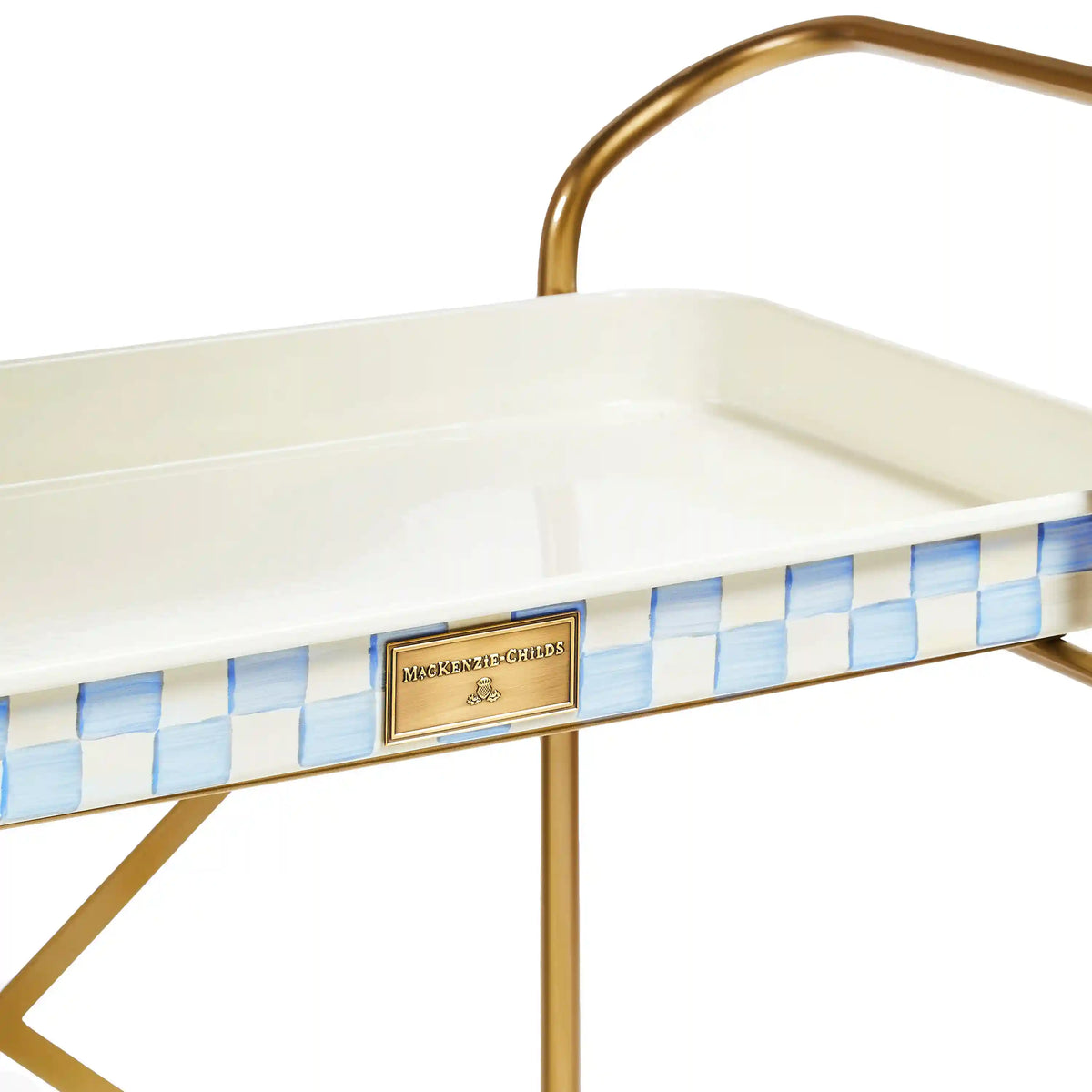 Rosy Check 2-Tier Kitchen Cart