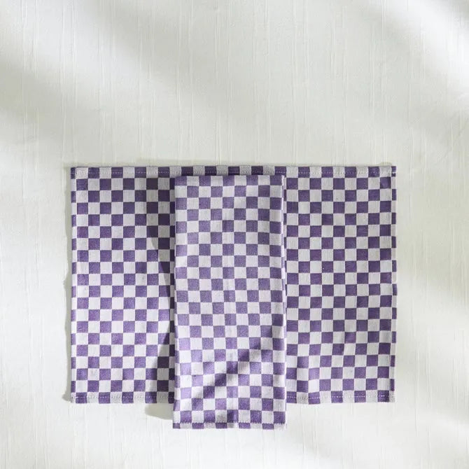 Violet Check Placemat, Set of 4