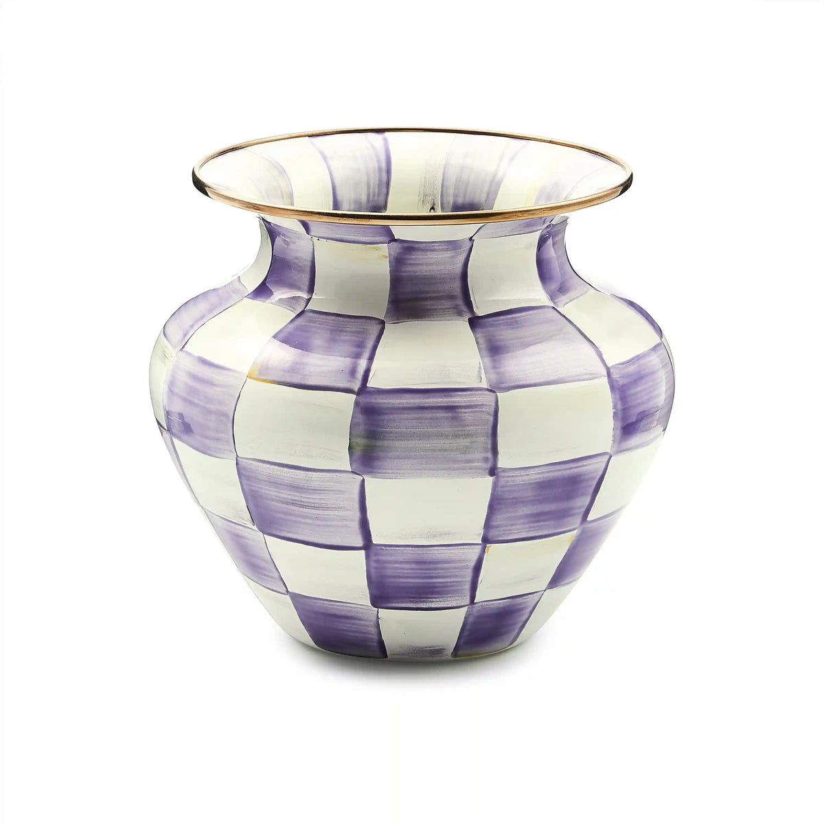 Violet Check Large Vase
