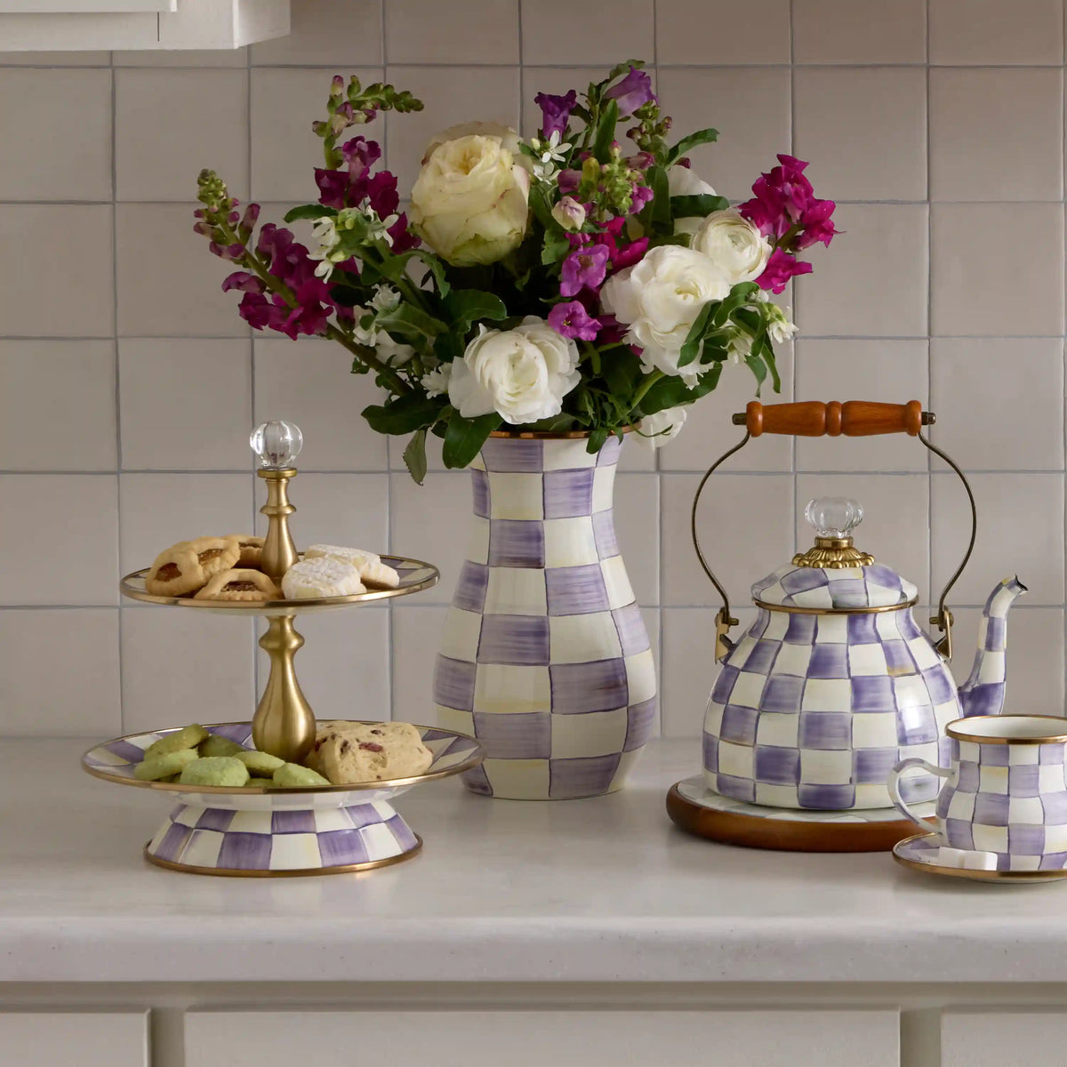 Wild Rose Brown Tall Vase