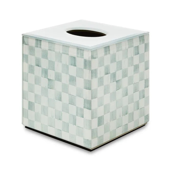 Sterling Check Glass Boutique Tissue Cover