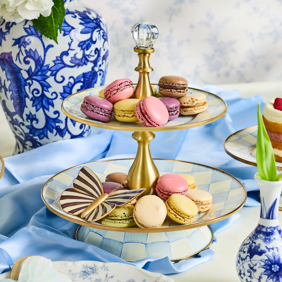 Courtly Check Two Tier Sweet Stand