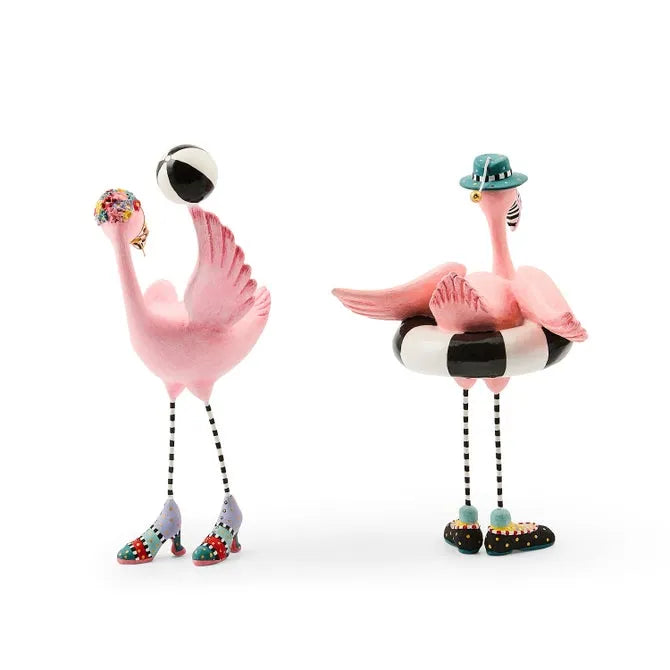 Patience Brewster Sheila and Sheldon Flamingo Figurines