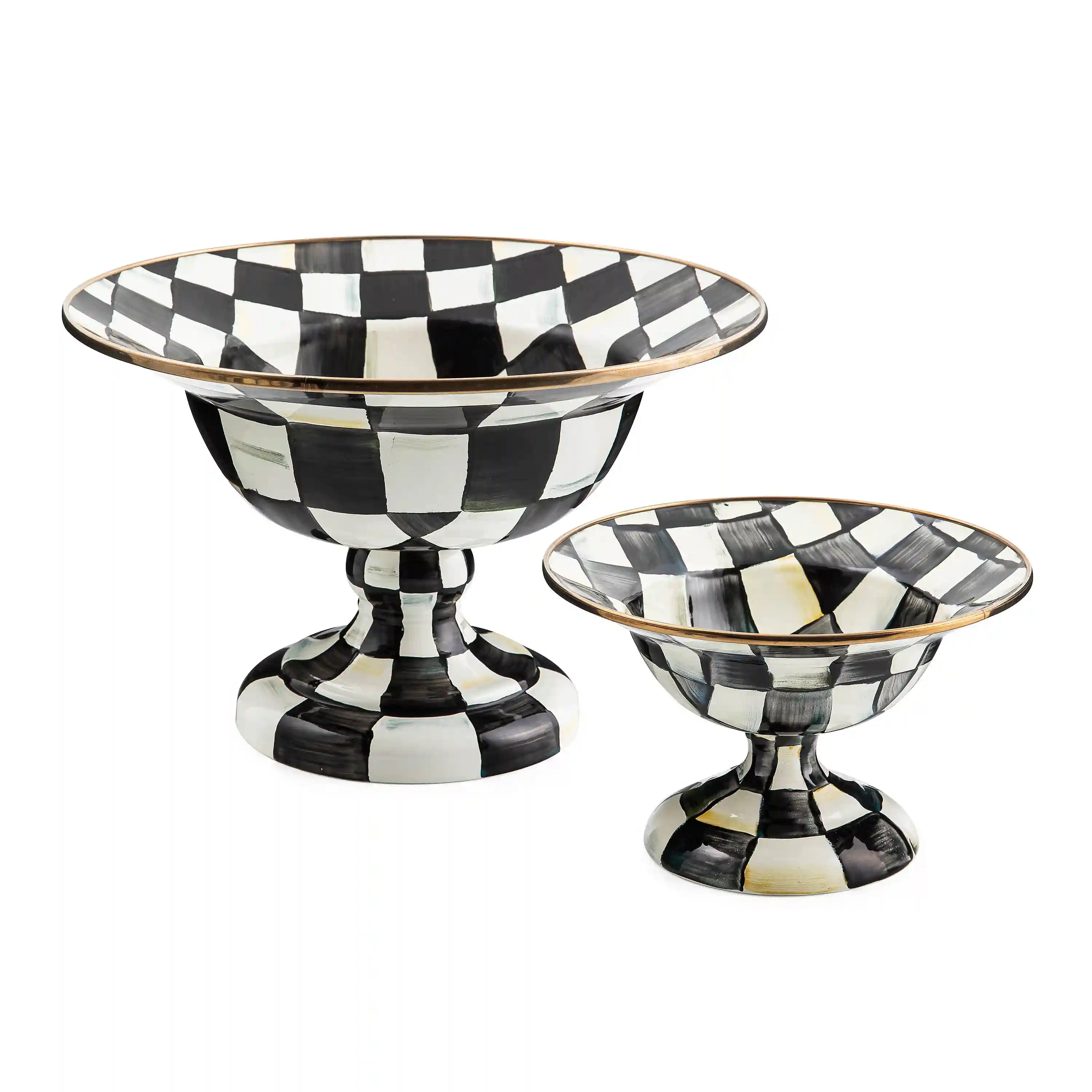 Sterling Check Large Compote