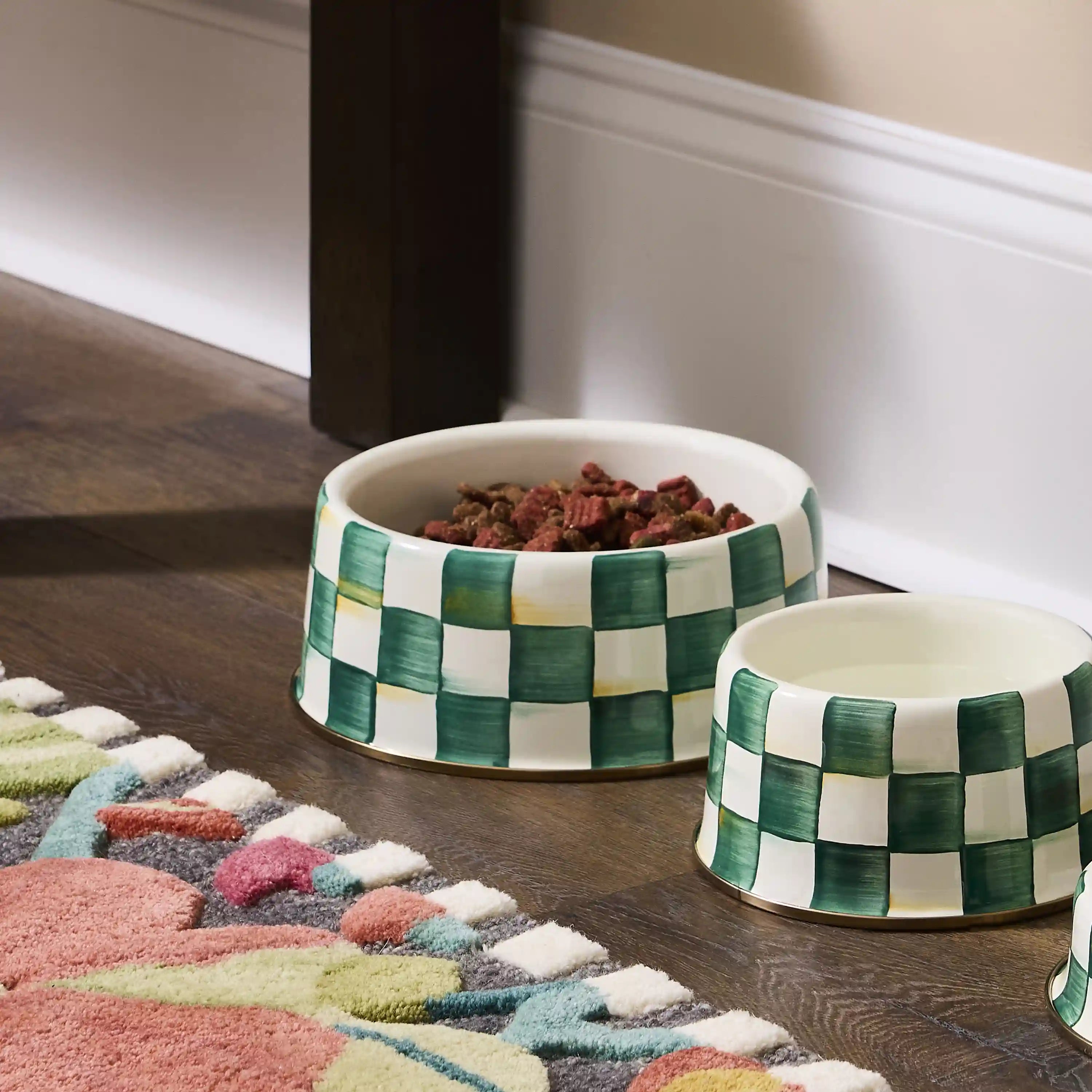Sterling Check Small Pet Dish