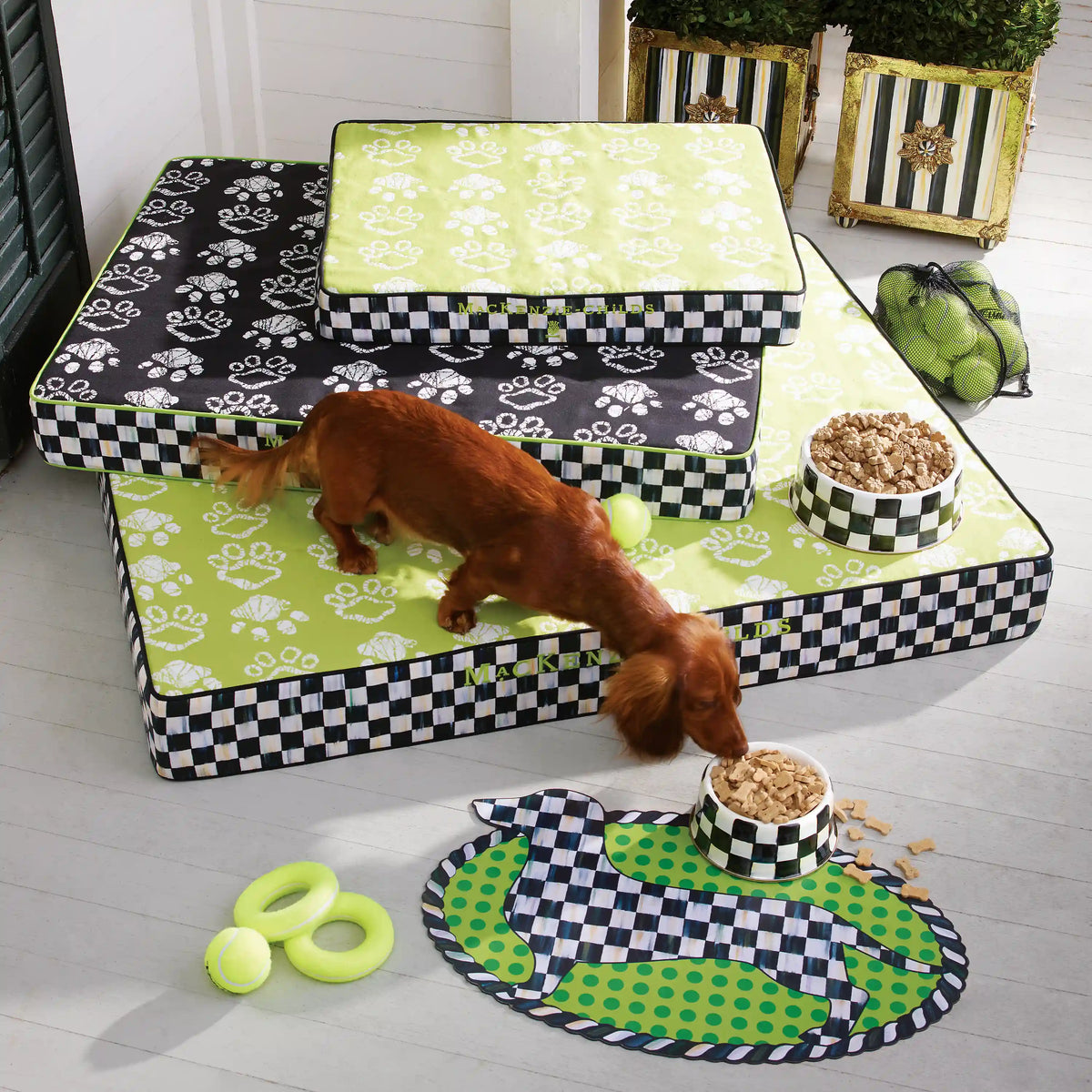 Sterling Check Small Pet Dish