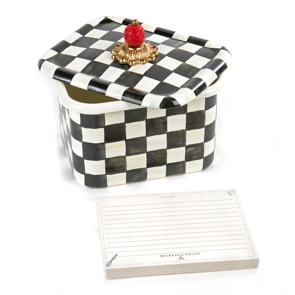 Courtly Check Recipe Box
