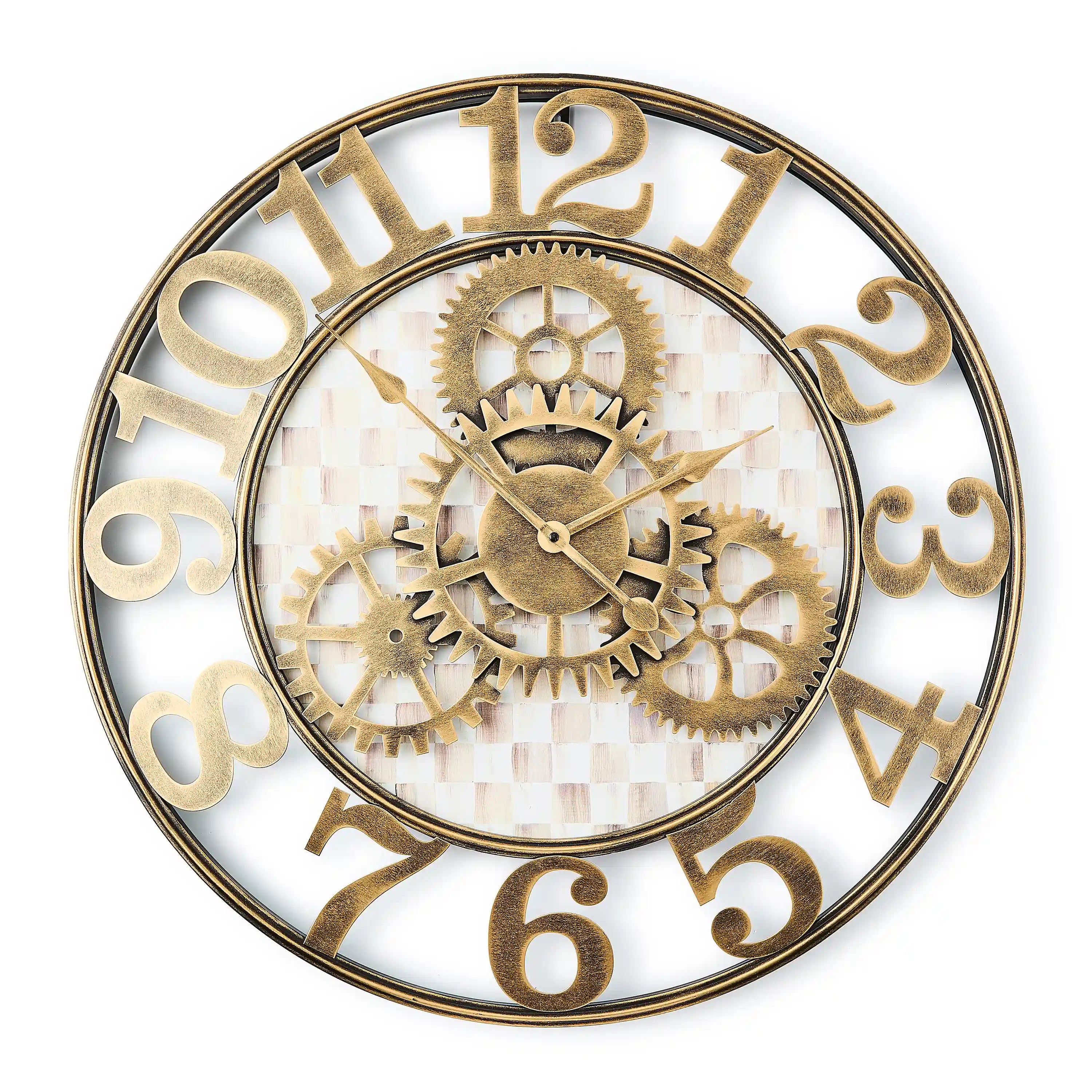 Courtly Check Small Farmhouse Wall Clock