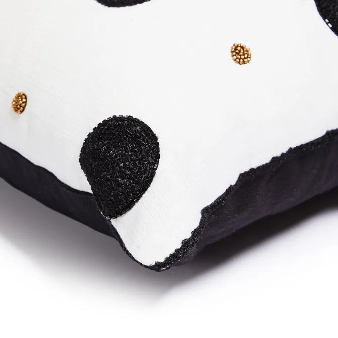 Monogram "U" Beaded Throw Pillow