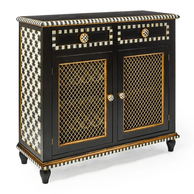 Courtly Criss-Cross Small Cabinet