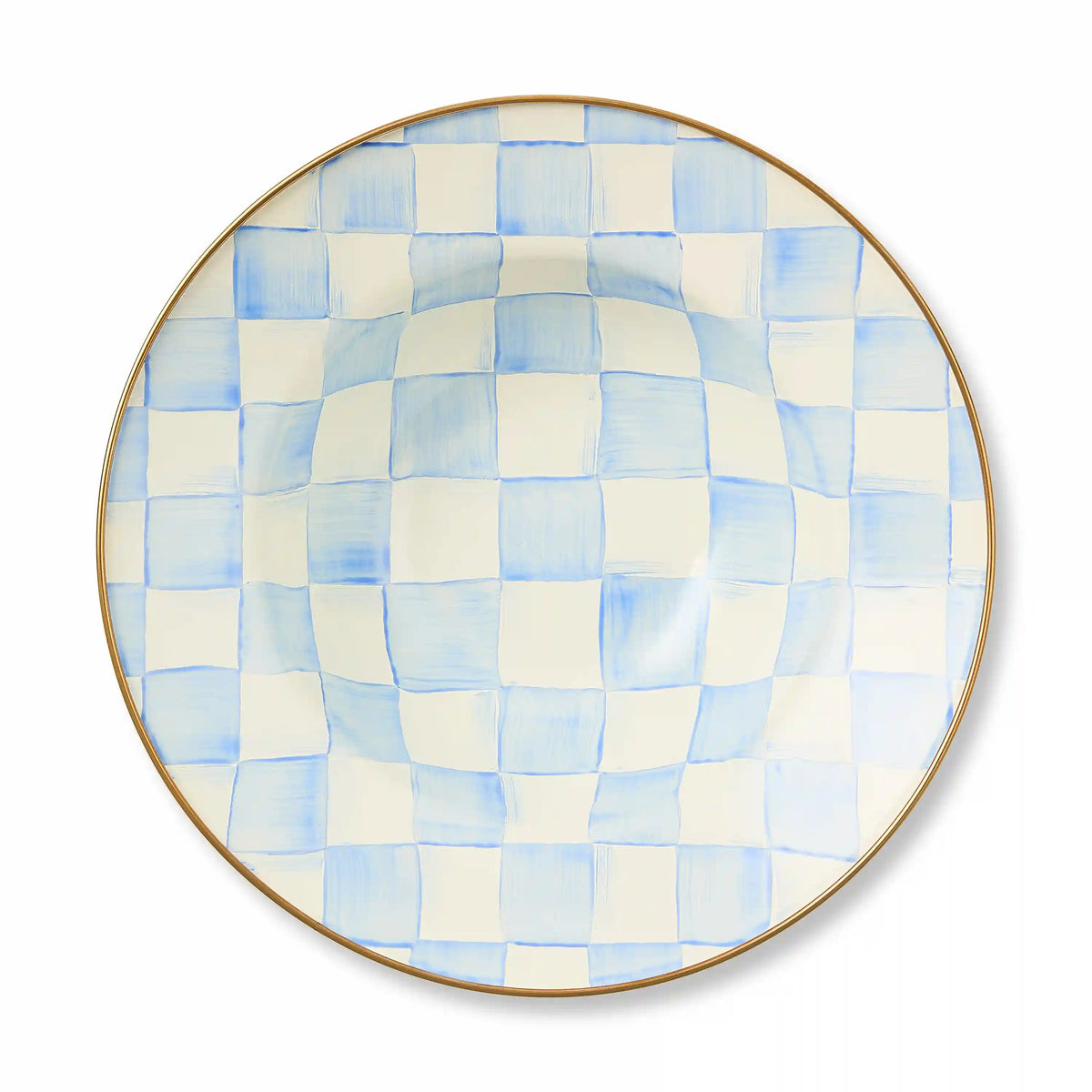 Mocha Check Serving Bowl